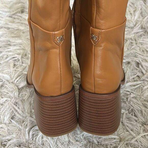 NWOB Sam Edelman Wade Wide Calf Leather Knee-High Boots in Caramel $250 size 6.5 - Picture 10 of 12